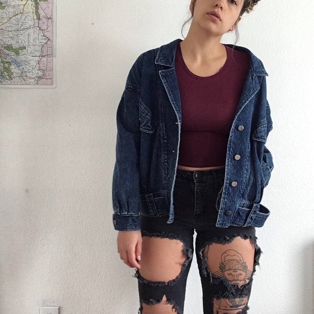 Vintage 80s denim jean jacket